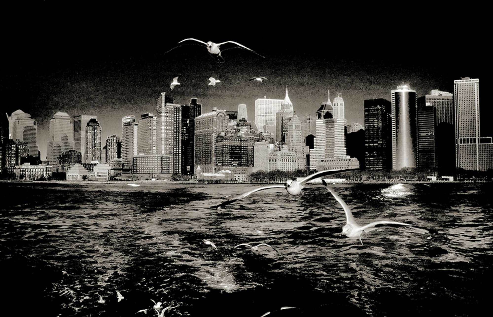 New York, View of financial district by Andreas H. Bitesnich, limited edition photography
