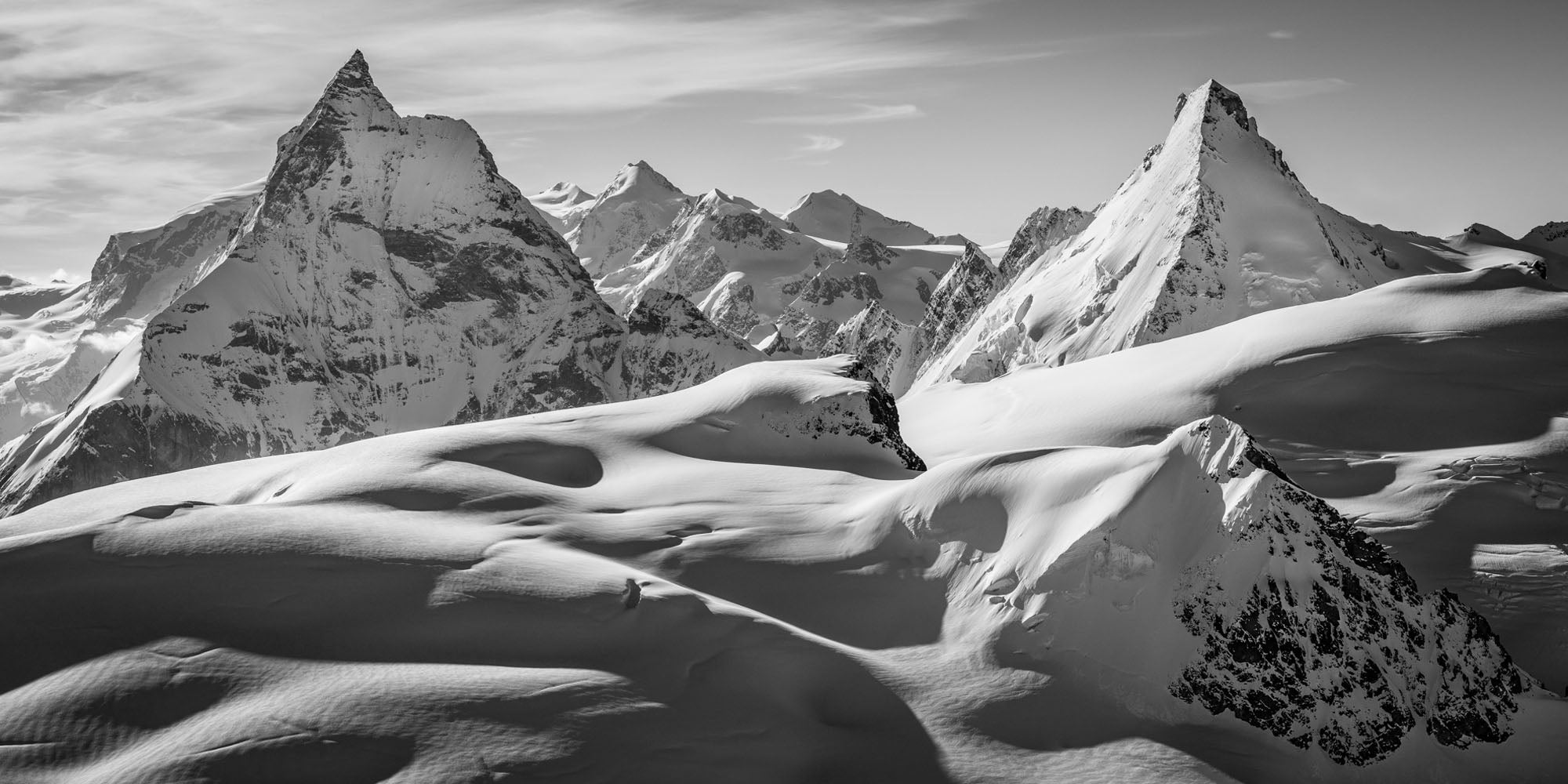 Matterhorn, Dent d'Hérens, Tête Blanche, Switzerland by Thomas Crauwels, limited edition photography