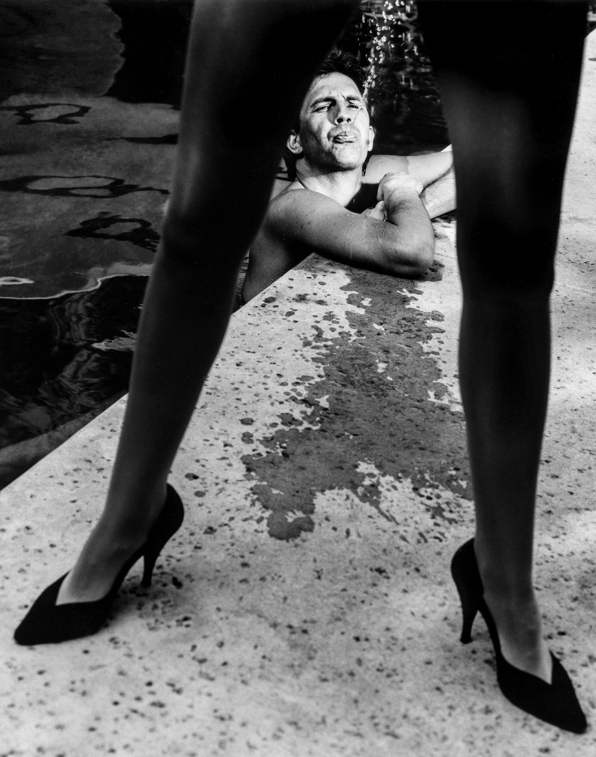 Kevin Costner (in Pool) by Greg Gorman, limited edition photography
