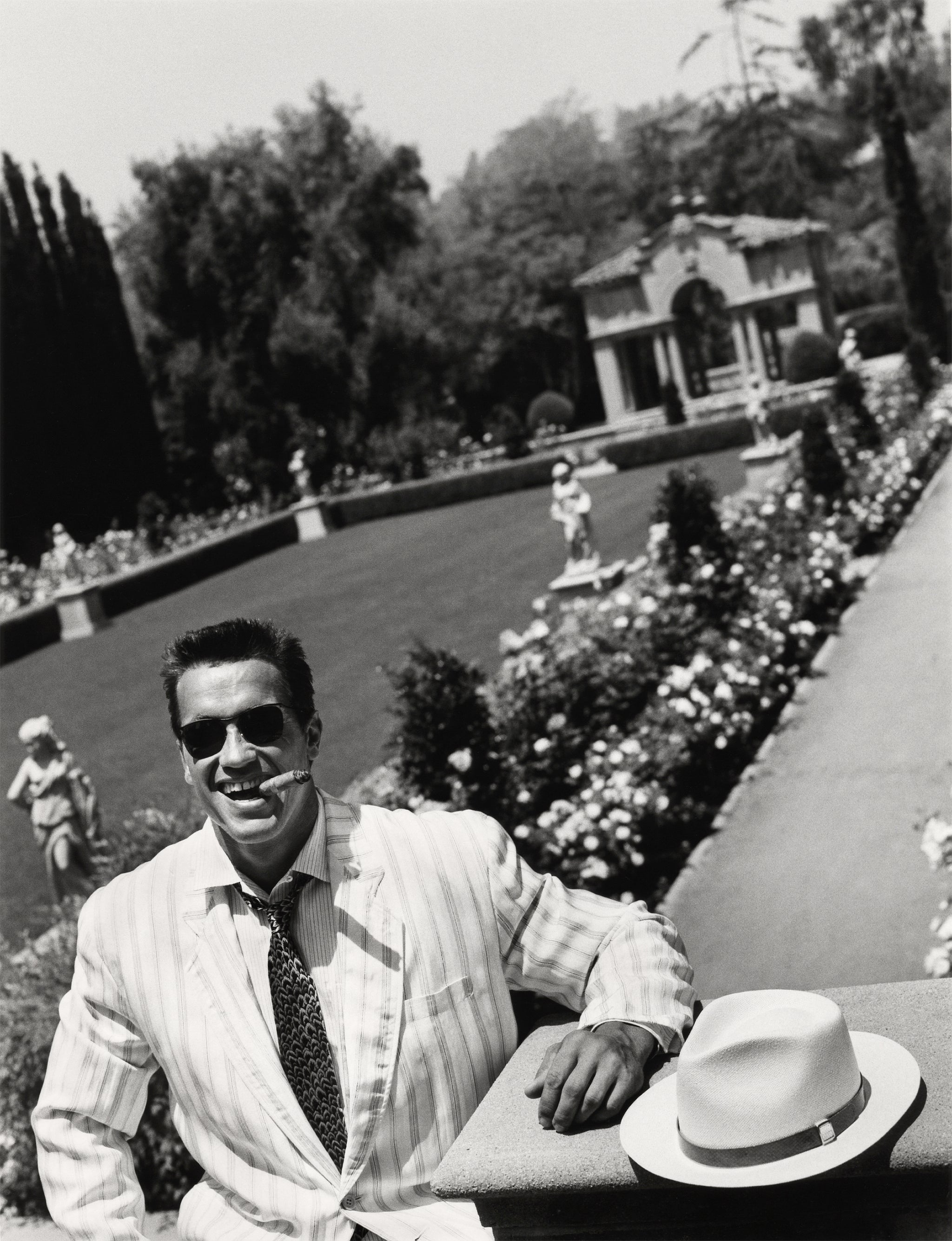 Arnold Schwarzenegger (In Garden) by Greg Gorman, limited edition photography