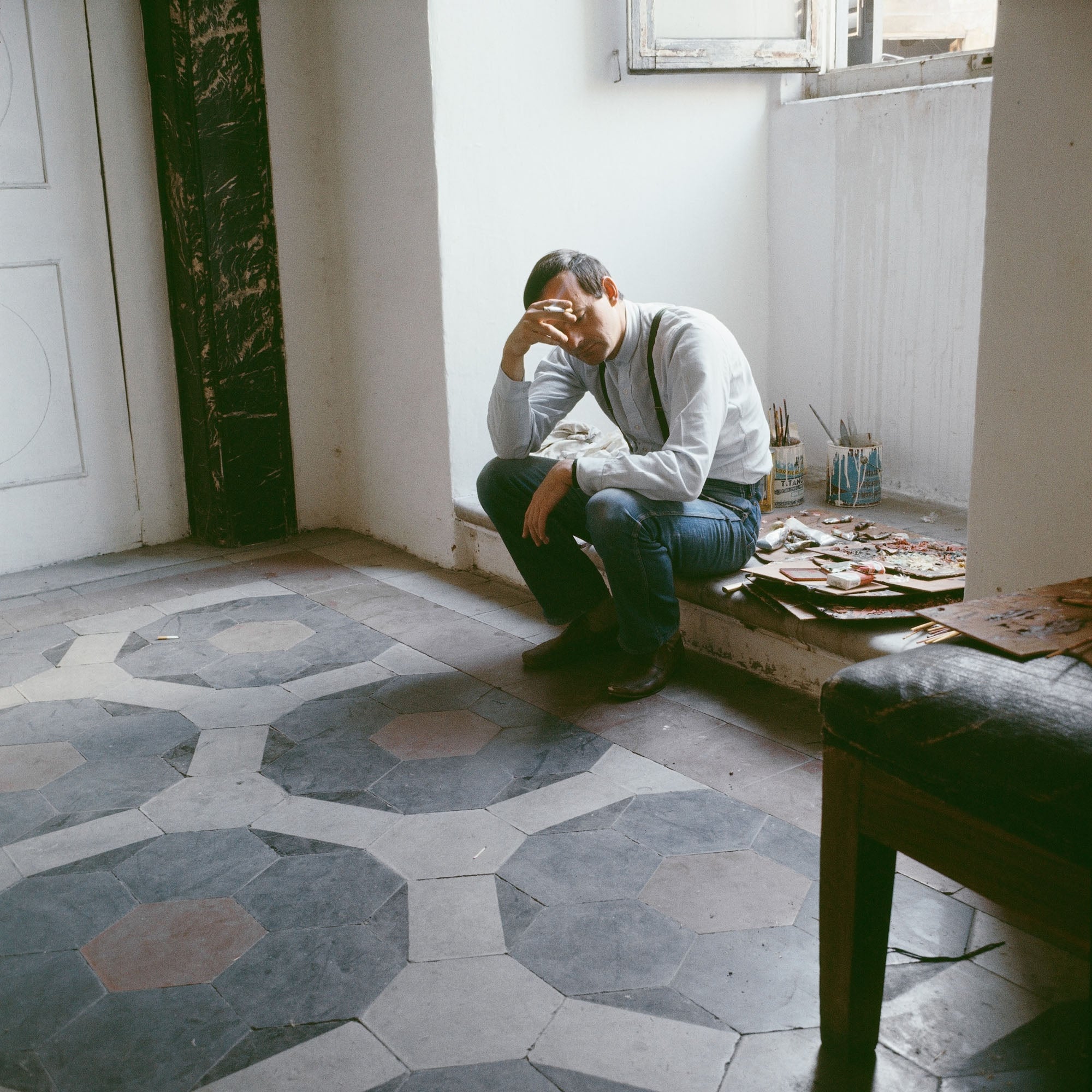 Cy Twombly in Rome 1966 - Untitled #27 by Horst P. Horst , limited edition photography