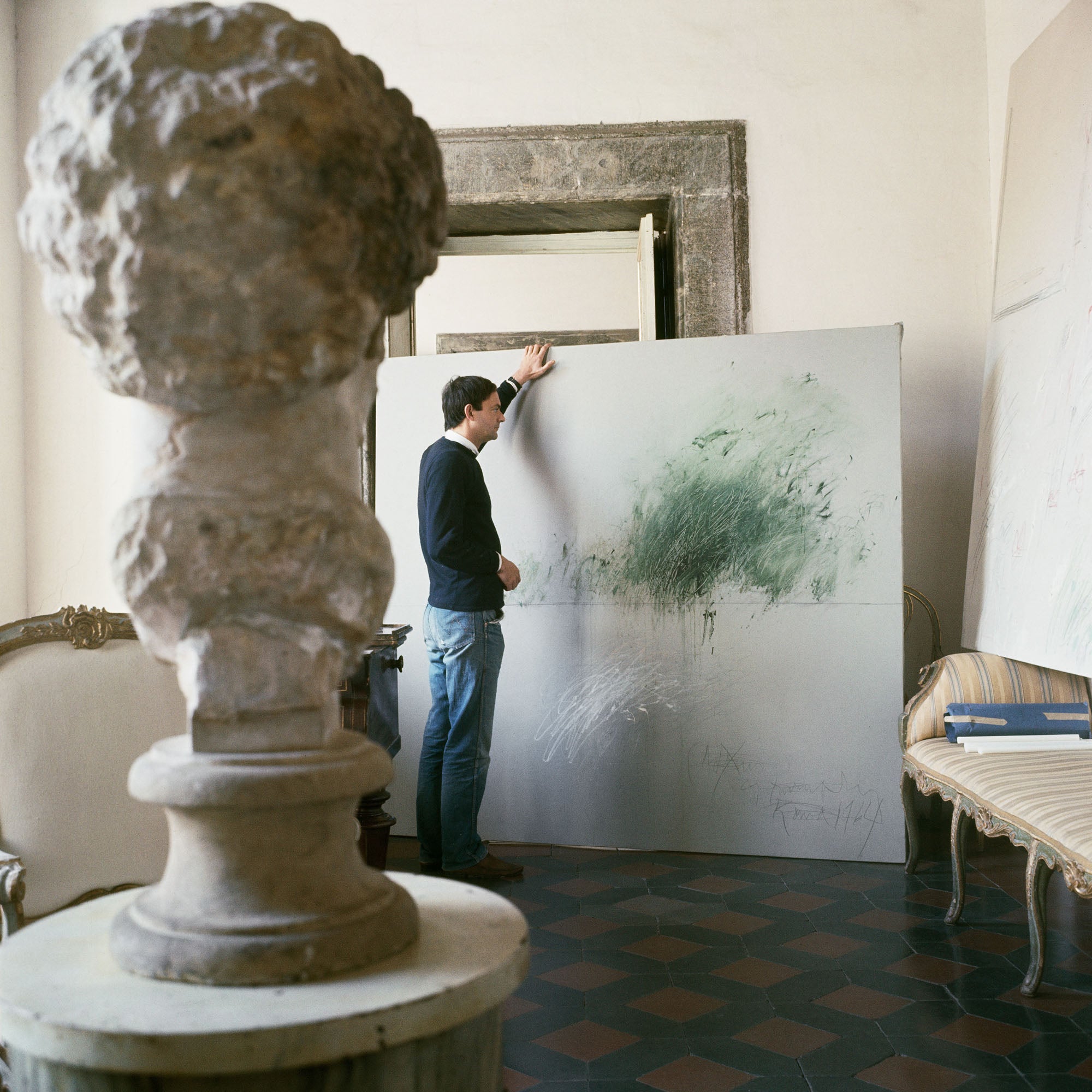 Cy Twombly in Rome 1966 - Untitled #30 by Horst P. Horst , limited edition photography