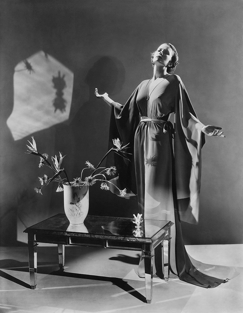 Decorative Fashion for Harper's Bazaar (J.M. Franck table & Giacometti Vase) by George Hoyningen-Huene, limited edition photography