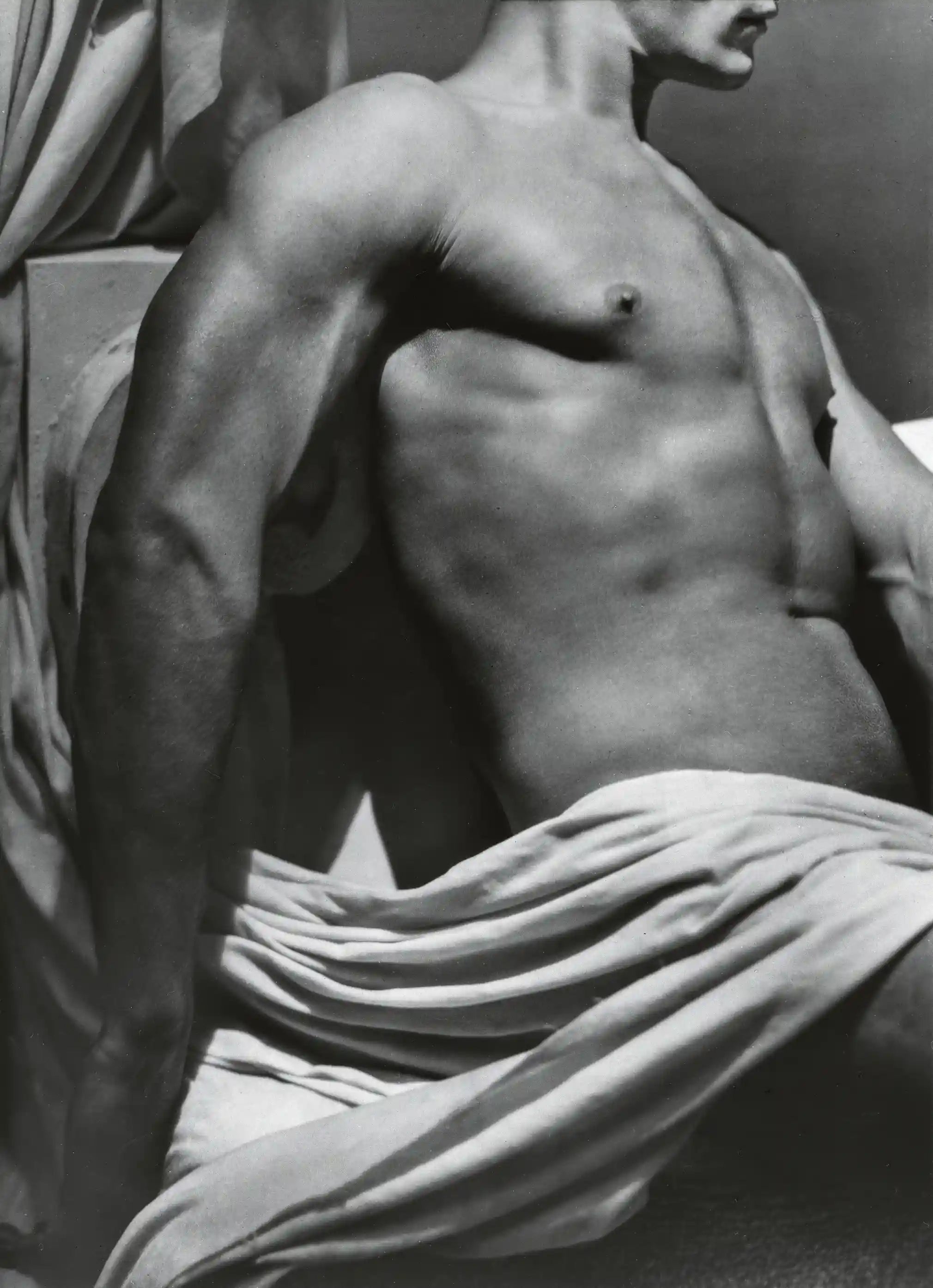 Male Torso with White Drapery by George Hoyningen-Huene, limited edition photography