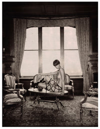 Julie on the table (sepia)
