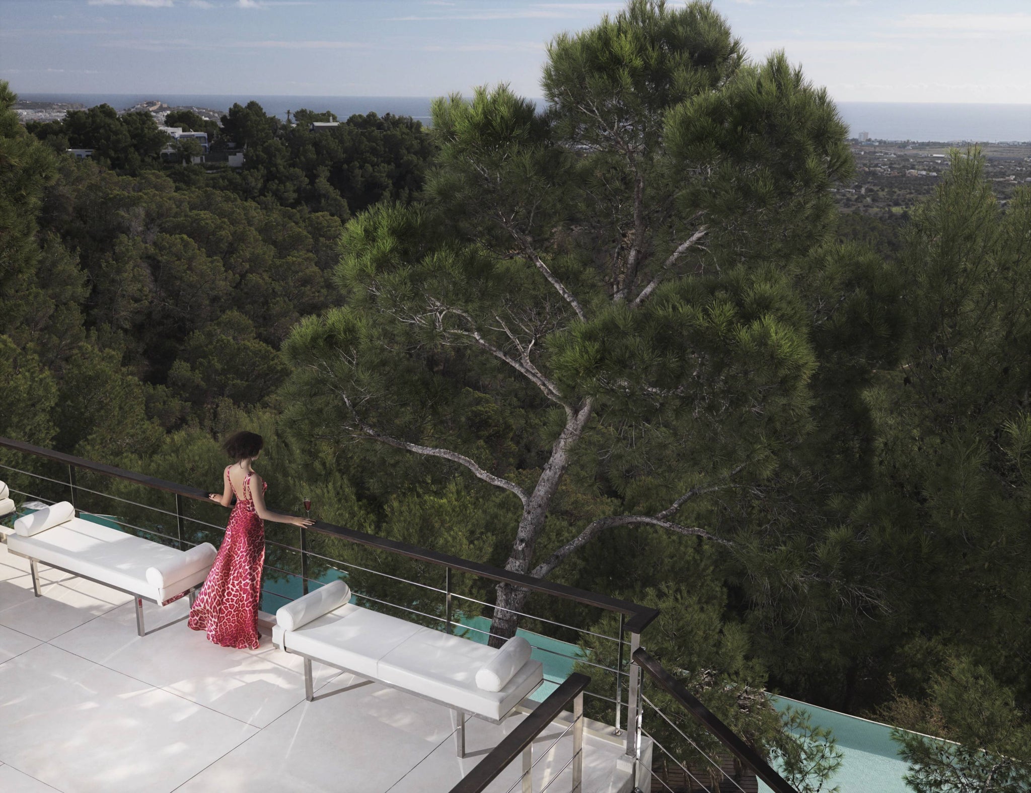 Lady In Red Before (colour) by Marc Lagrange, limited edition photography
