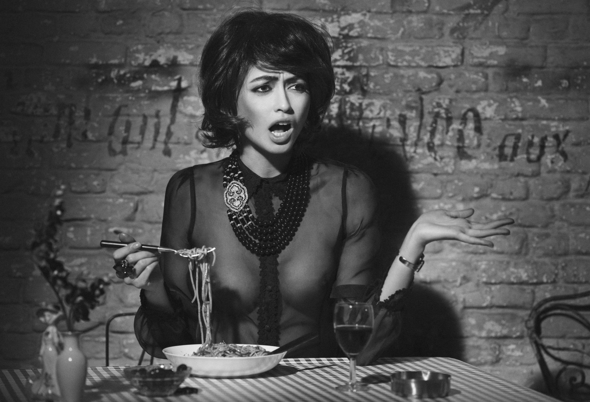 Spaghetti Al Dente (b&w) by Marc Lagrange, limited edition photography