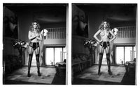 Camille dans mon Bureau ( Before & After ) (b&w)