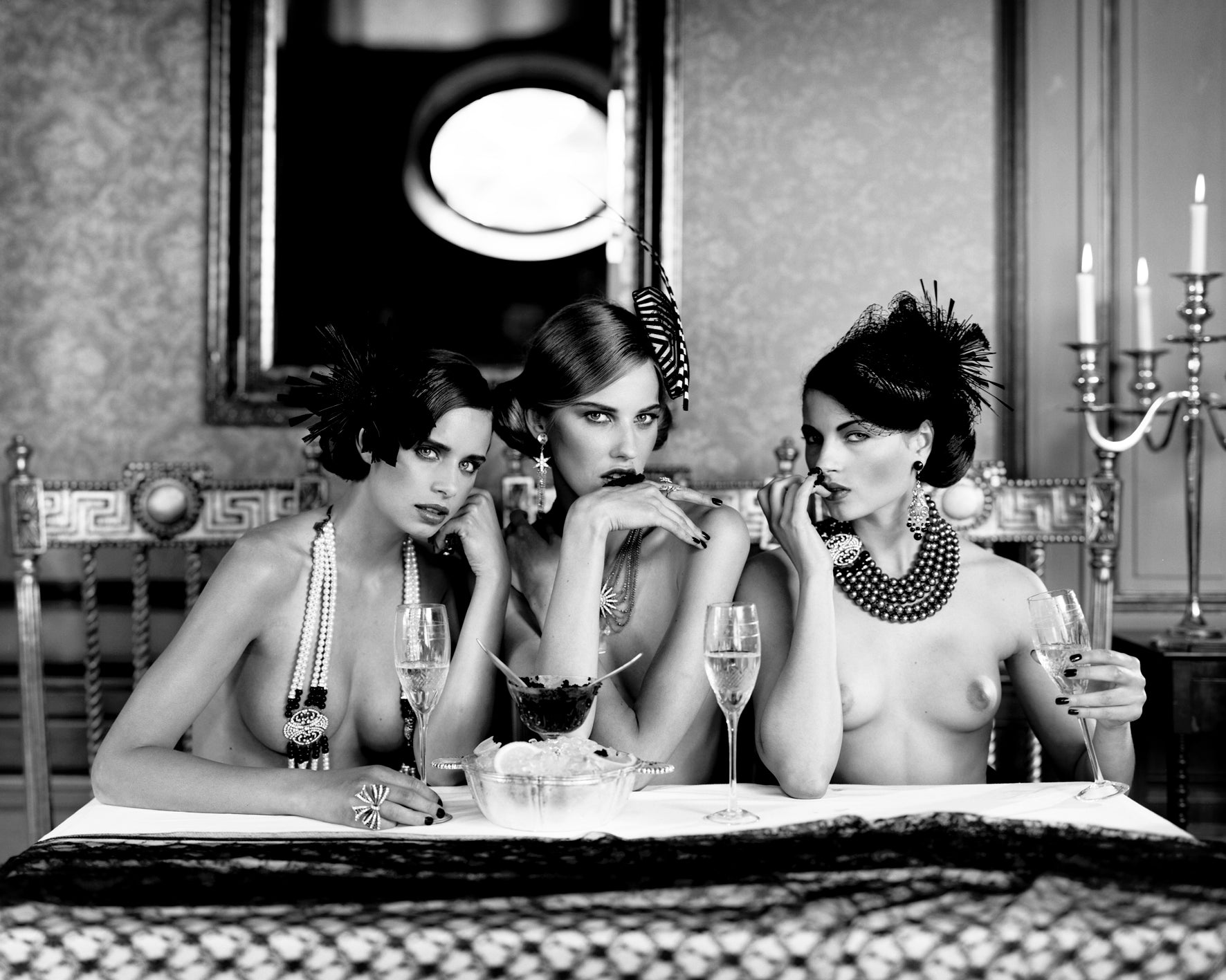 Caviar Girls B&W (b&w) by Marc Lagrange, limited edition photography