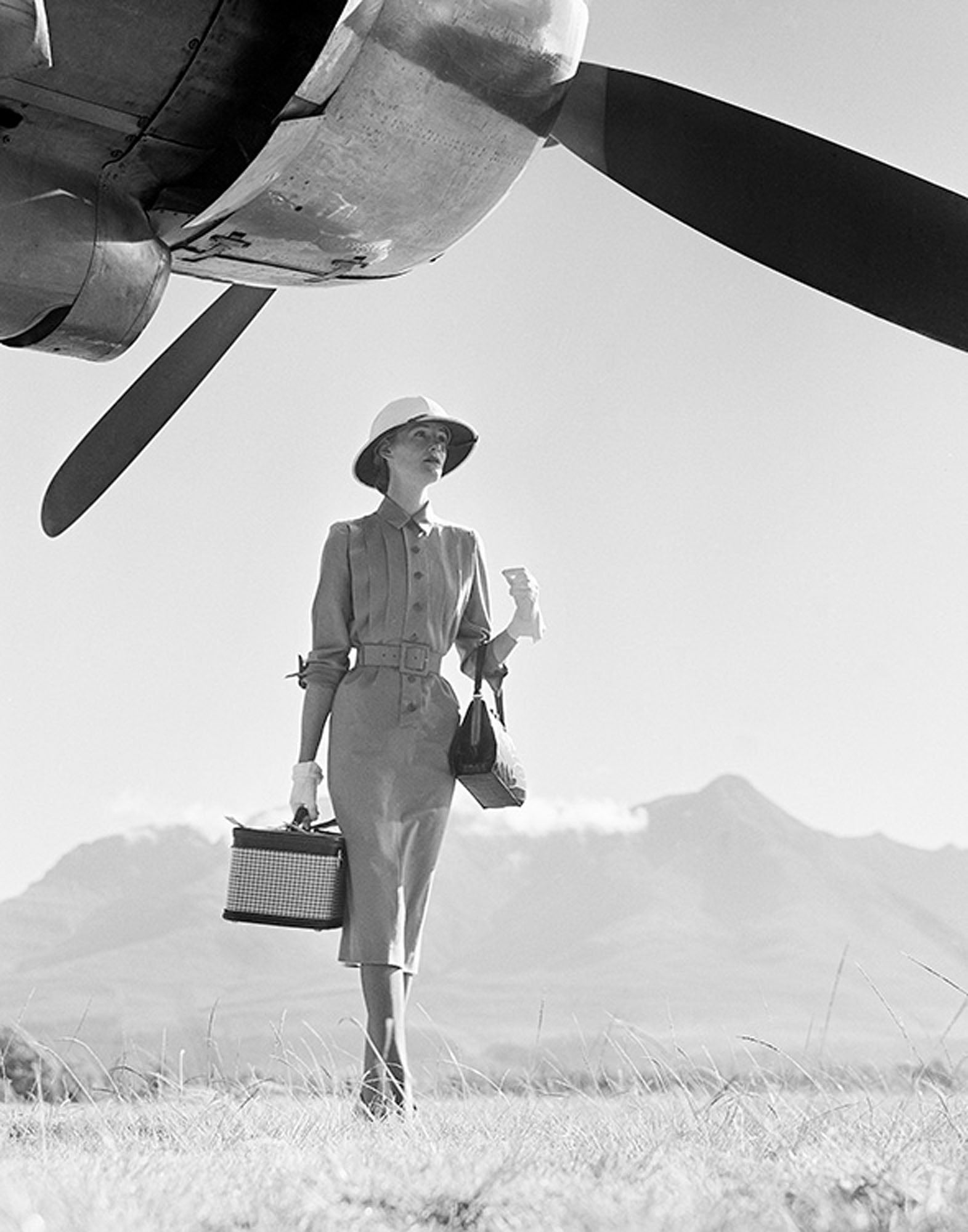 Wenda Parkinson in the Blazing Sun at George Airfield by Norman Parkinson, limited edition photography