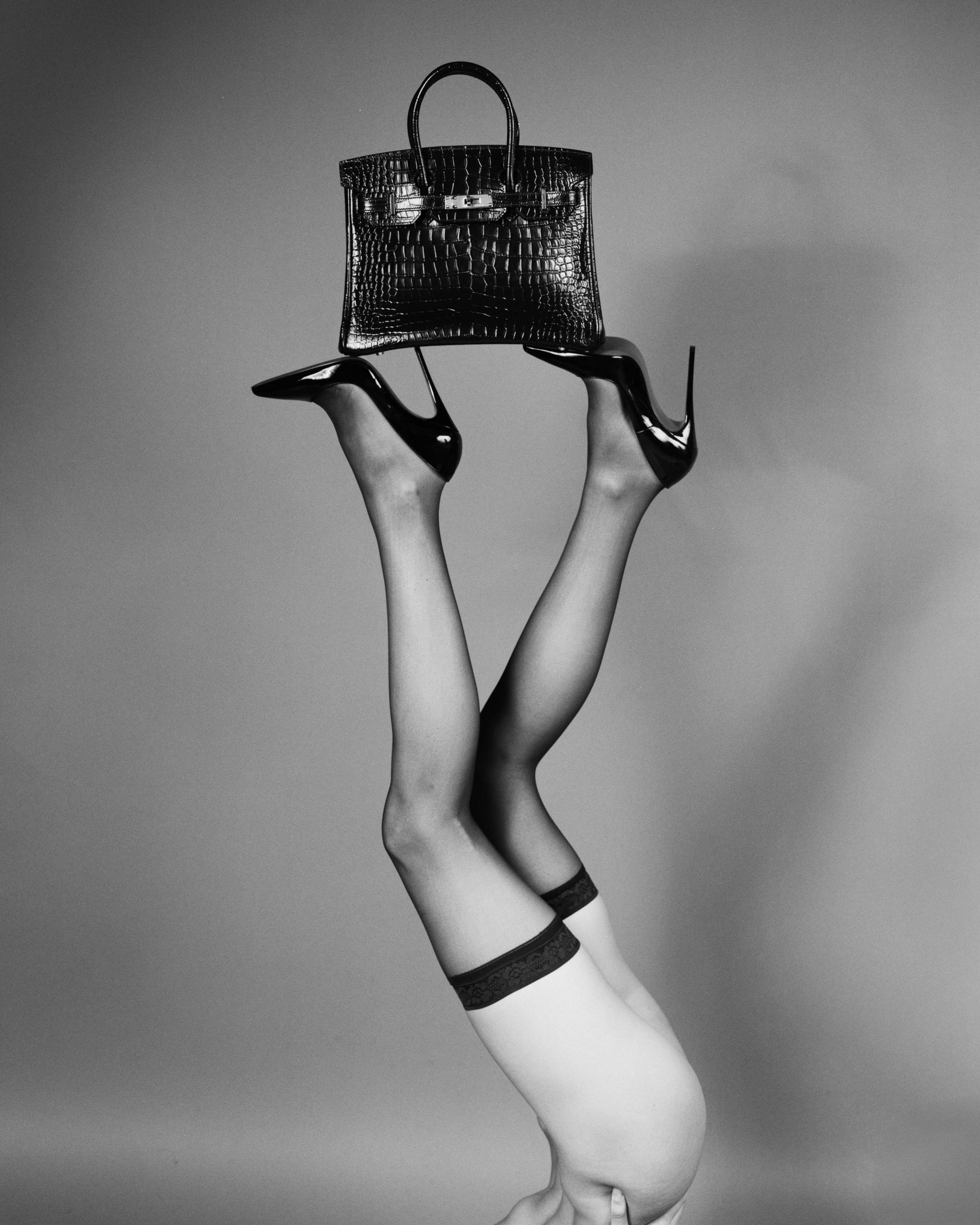Legs up Birkin by Tyler Shields, limited edition photography